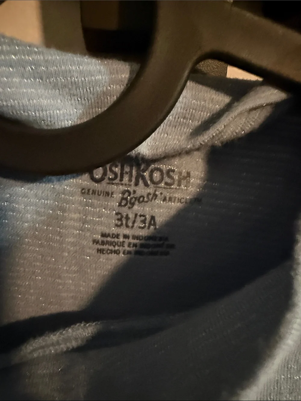 OshKosh B'gosh Light Blue Long Sleeve Shimmer Top